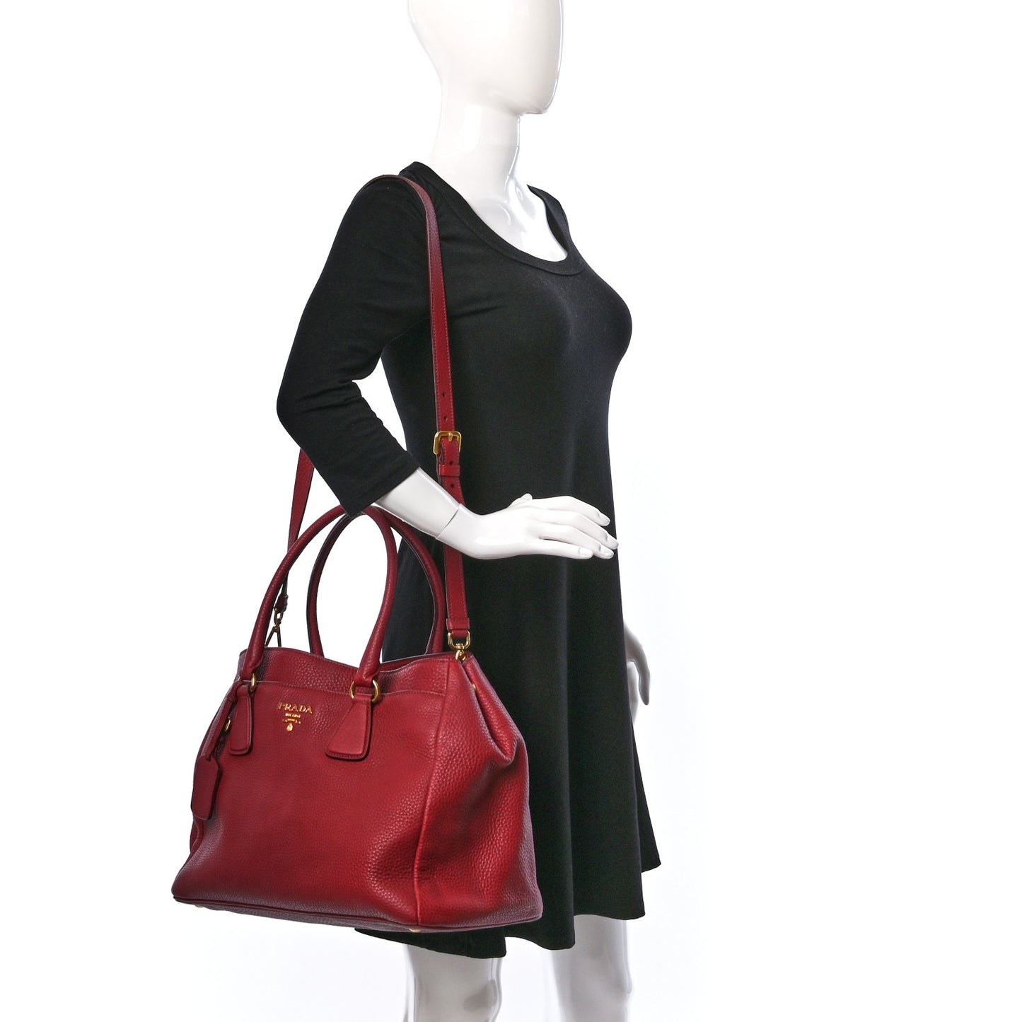Vitello Daino Tote Rosso
