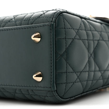 Christian Dior Lambskin Cannage Small My ABCDior Lady Dior Dark Green 10 of 14