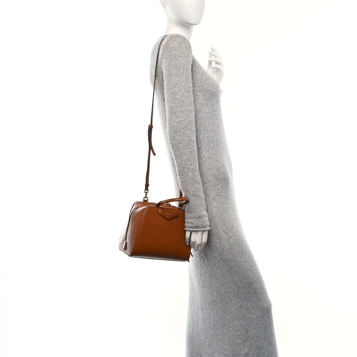 Givenchy Tumbled Buffalo Mini Antigona Cube Bag Soft Tan 2 of 9