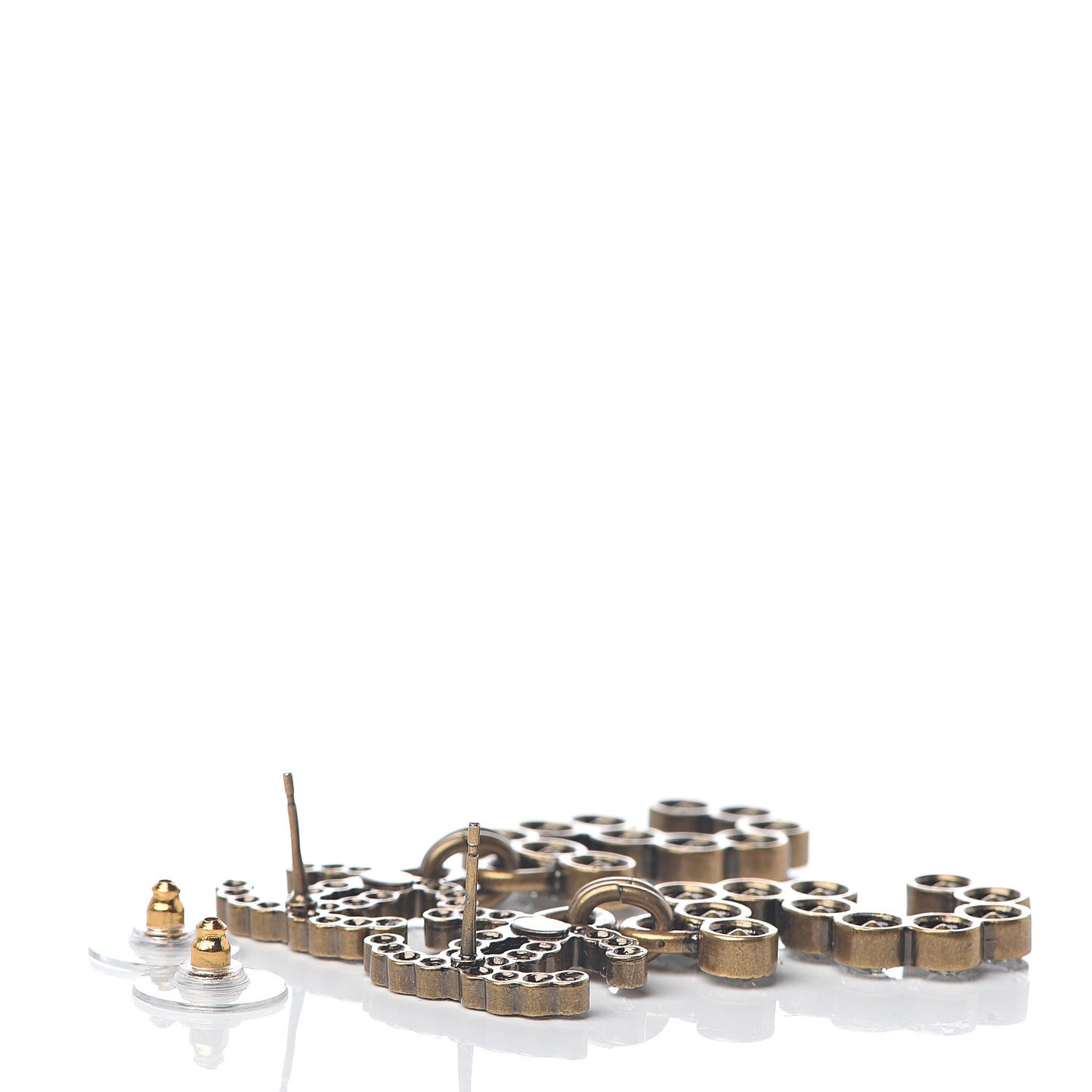 Metal Crystal City of Lights No 5 Drop Earrings Gold