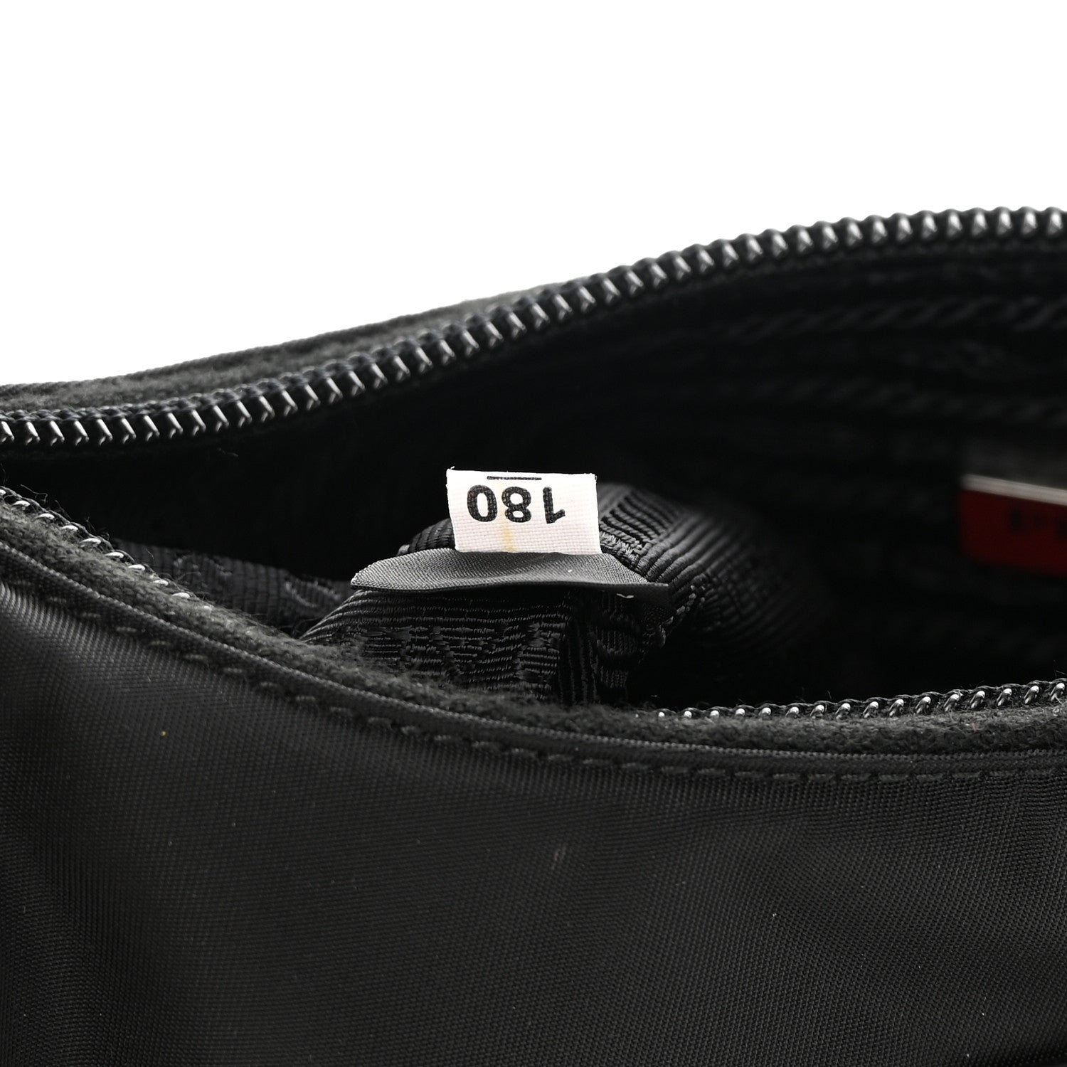 Prada Tessuto Nylon Saffiano Lunar New Year Mini Re-Edition 2000 Bag Black Fuoco 8 of 13