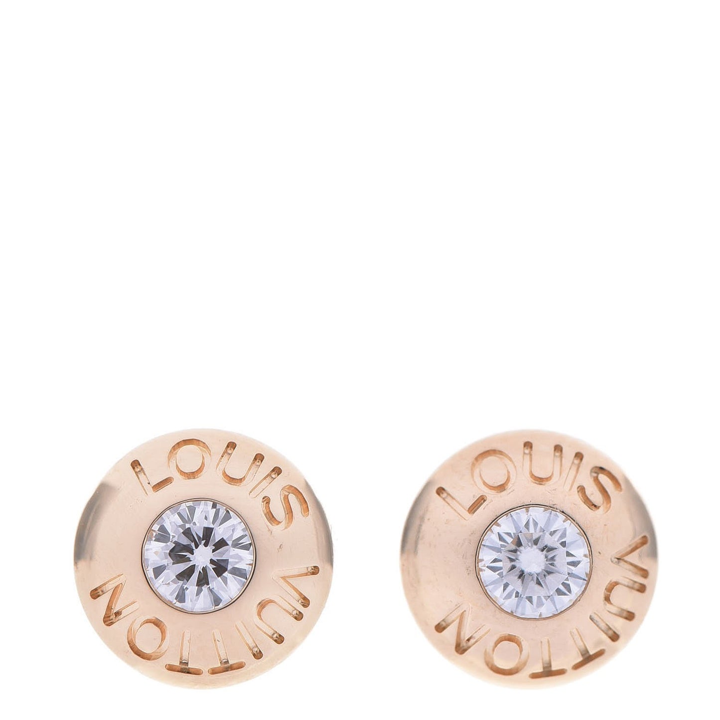 18K Yellow Gold Diamond Clous Ear Studs Earrings