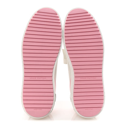 Louis Vuitton Calfskin Time Out Bow Sneakers 40 White Pink 6 of 9
