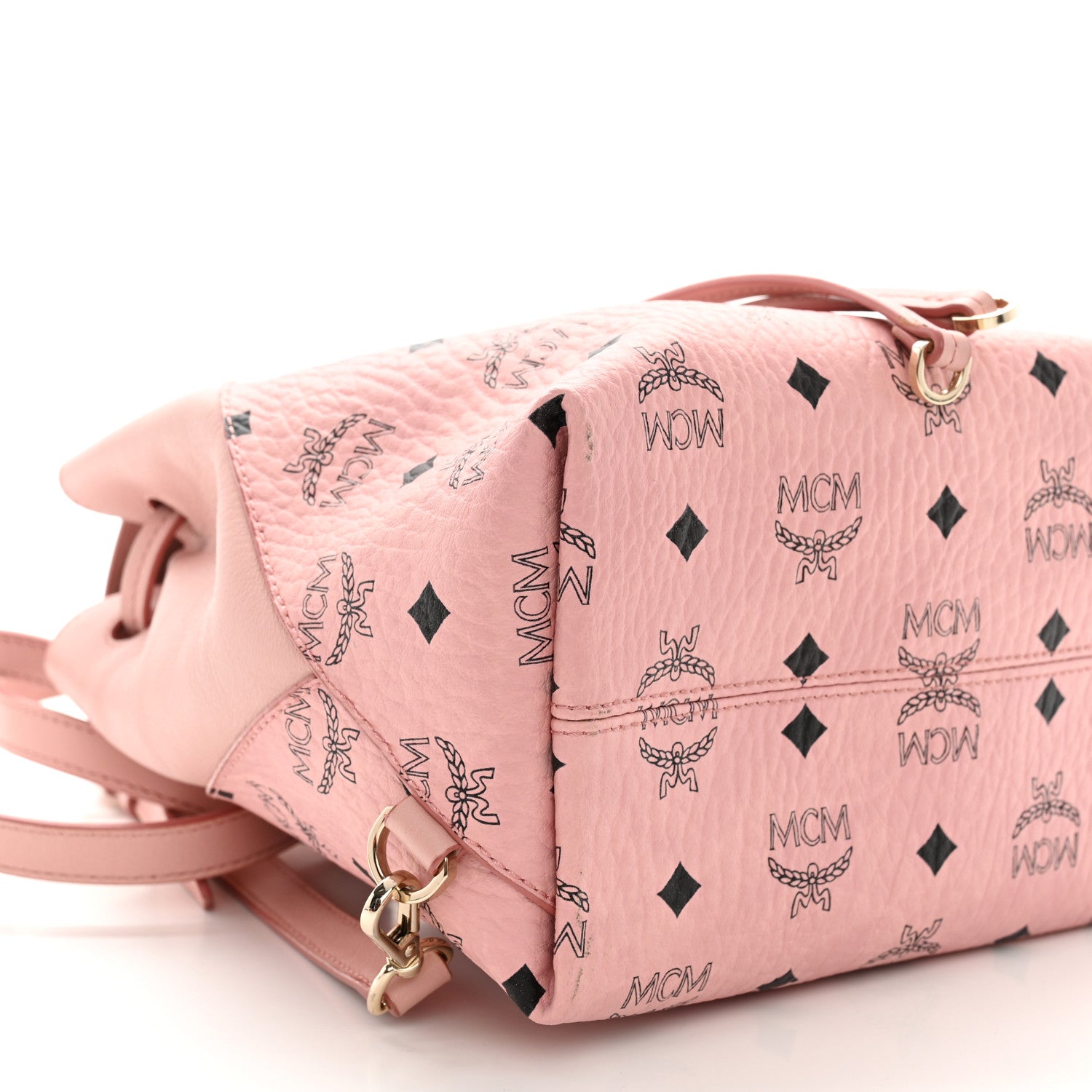 MCM Visetos Small Essential Backpack Pink 9 of 15