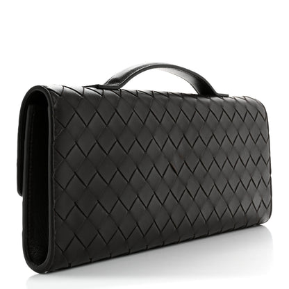 Bottega Veneta Nappa Intrecciato Long Andiamo Top Handle Clutch Fondant 3 of 10