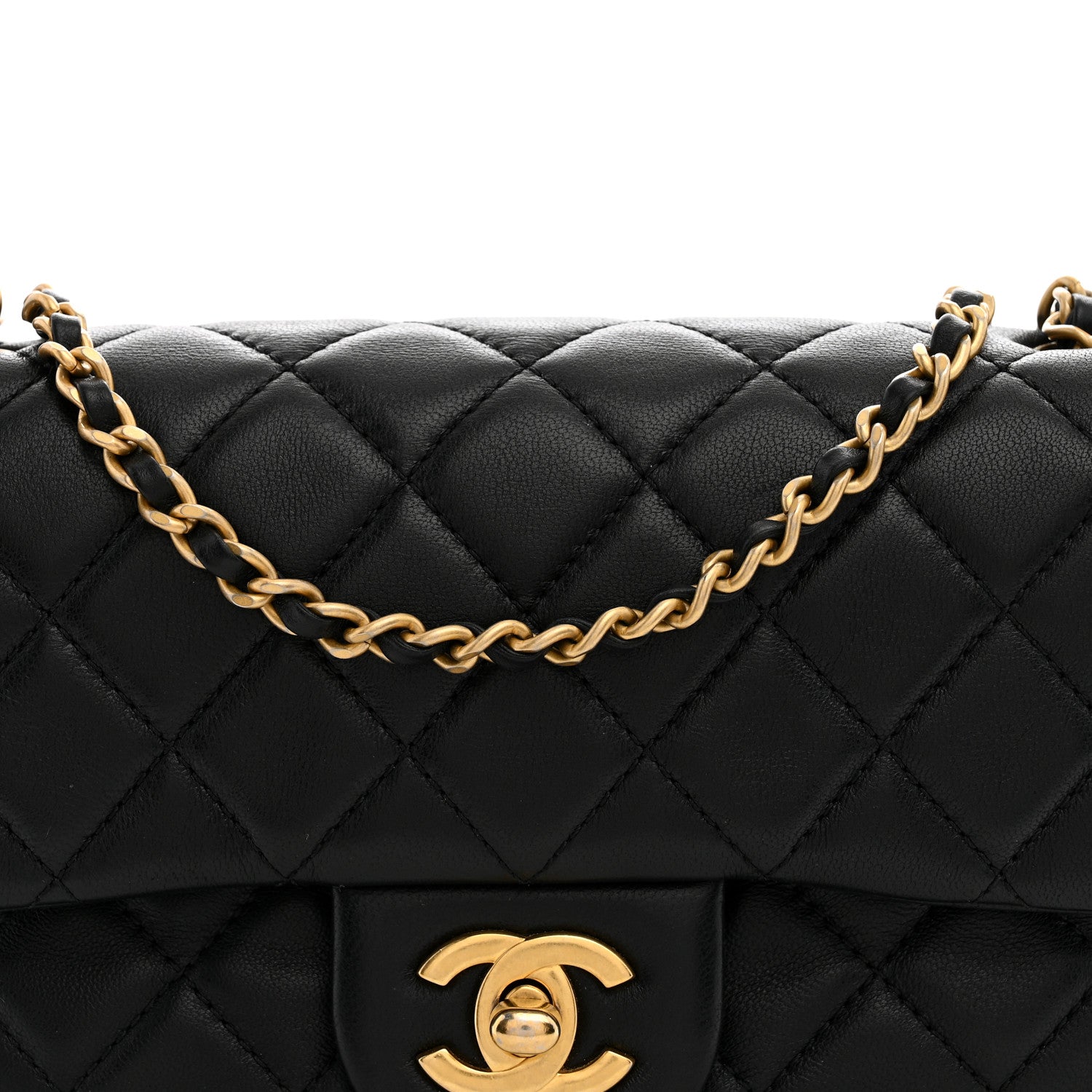 Chanel Lambskin Quilted Mini Rectangular Pearl Crush Flap Black 8 of 10
