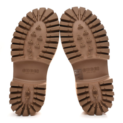Gucci Rubber GG Monogram Perforated Elea Platform 55mm Lug Sole Sandals 36 Vintage Camel 6 of 10