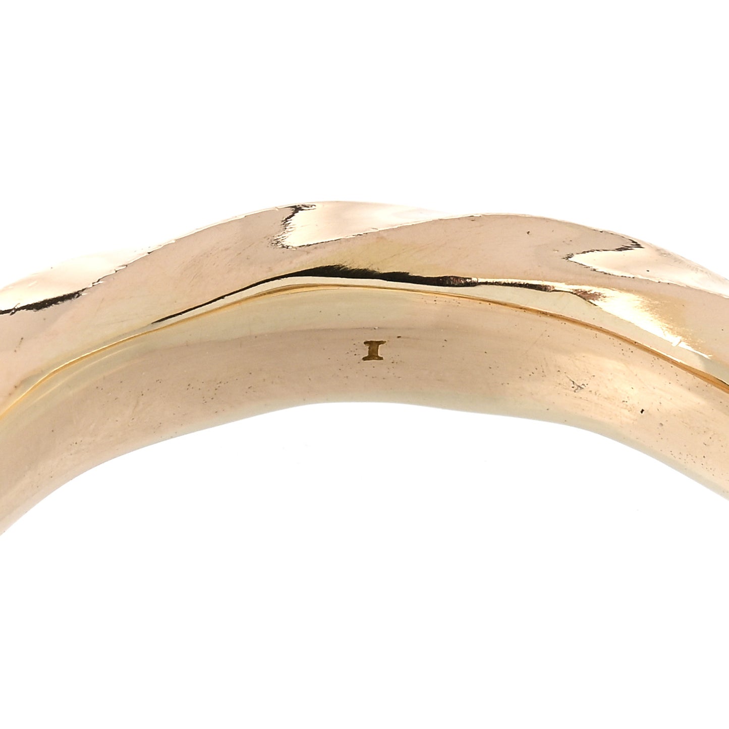 18K Yellow Gold 4mm Cable Edge Band Ring 51 5.75