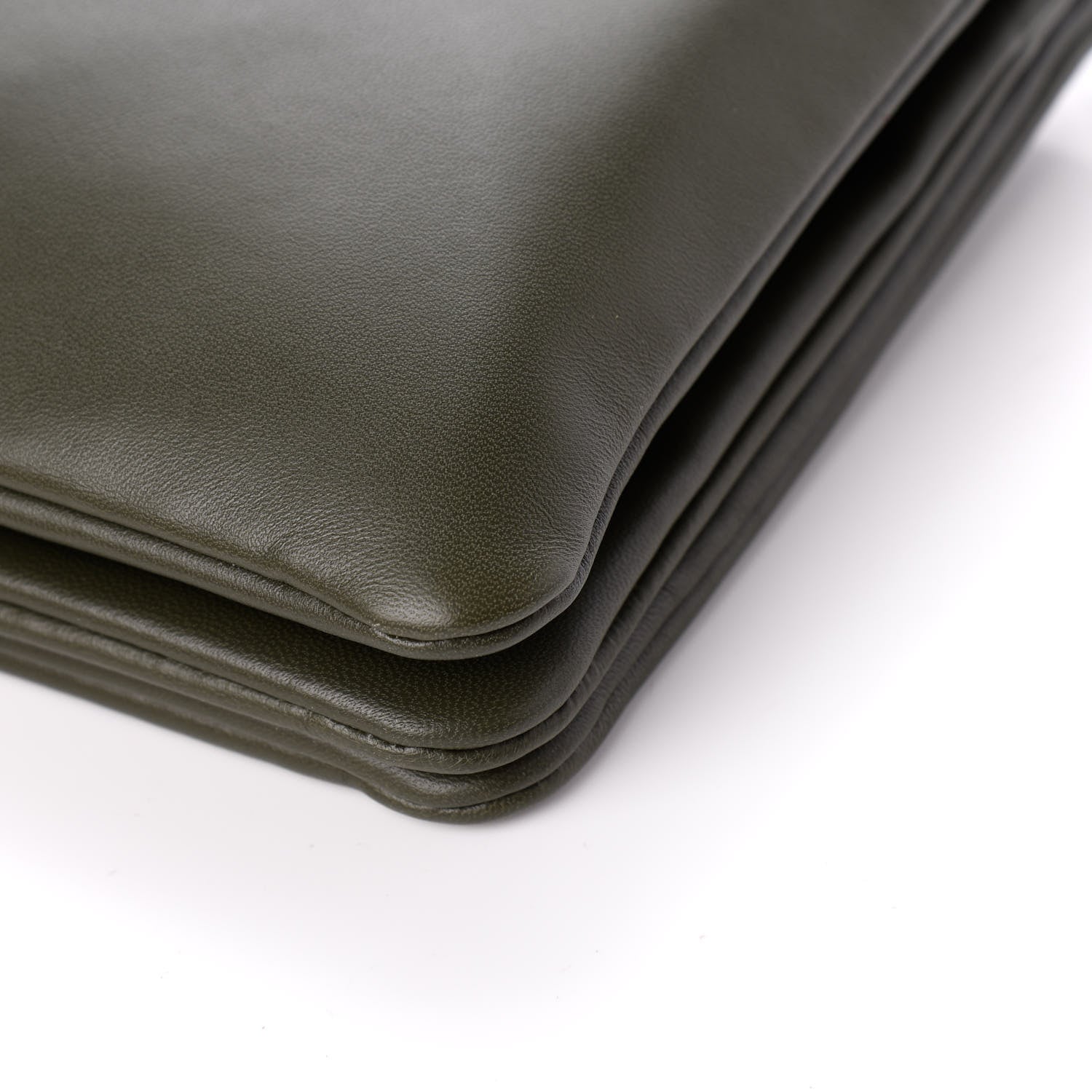 Celine Lambskin Large Trio Crossbody Bag Army Green 11 of 11