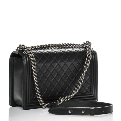 Chanel Calfskin Quilted New Medium Boy Flap Black 3 of 7