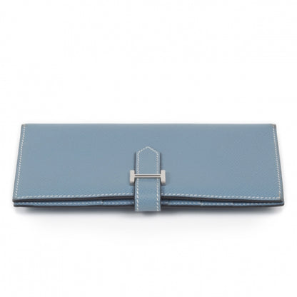 Hermes Epsom Leather Bearn Wallet Blue Jean 4 of 12