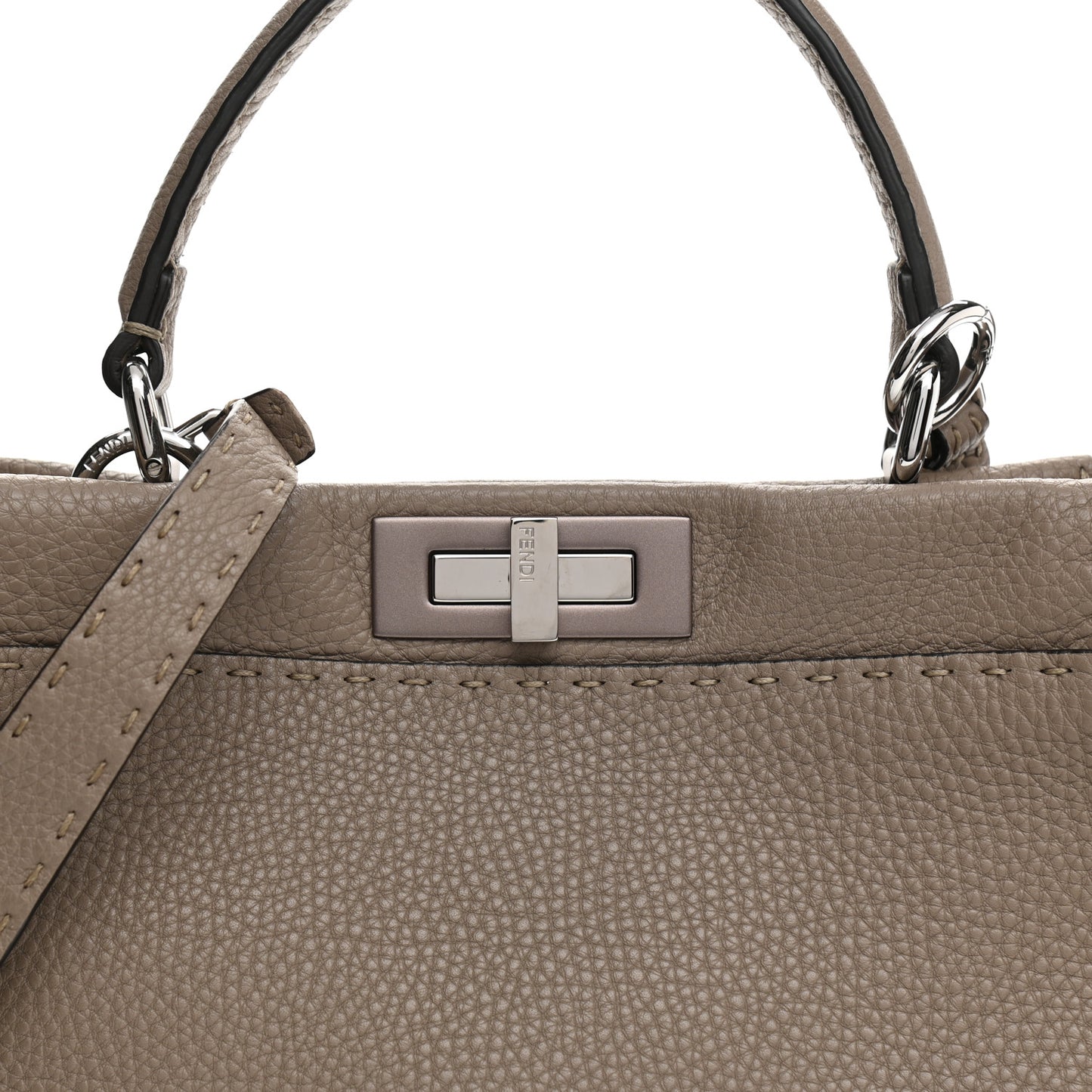 Cuoio Romano Selleria Medium Peekaboo Iconic Satchel Corda