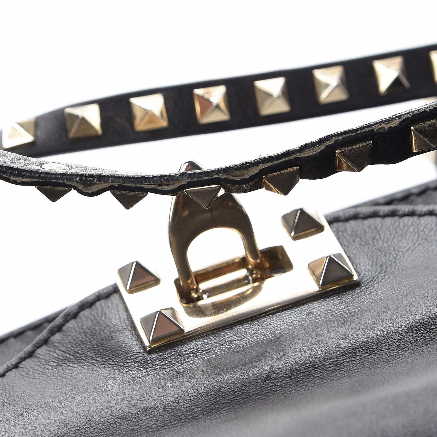 Vitello Small Rockstud Tote Black