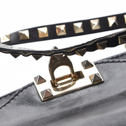 Valentino Garavani Vitello Small Rockstud Tote Black 11 of 12