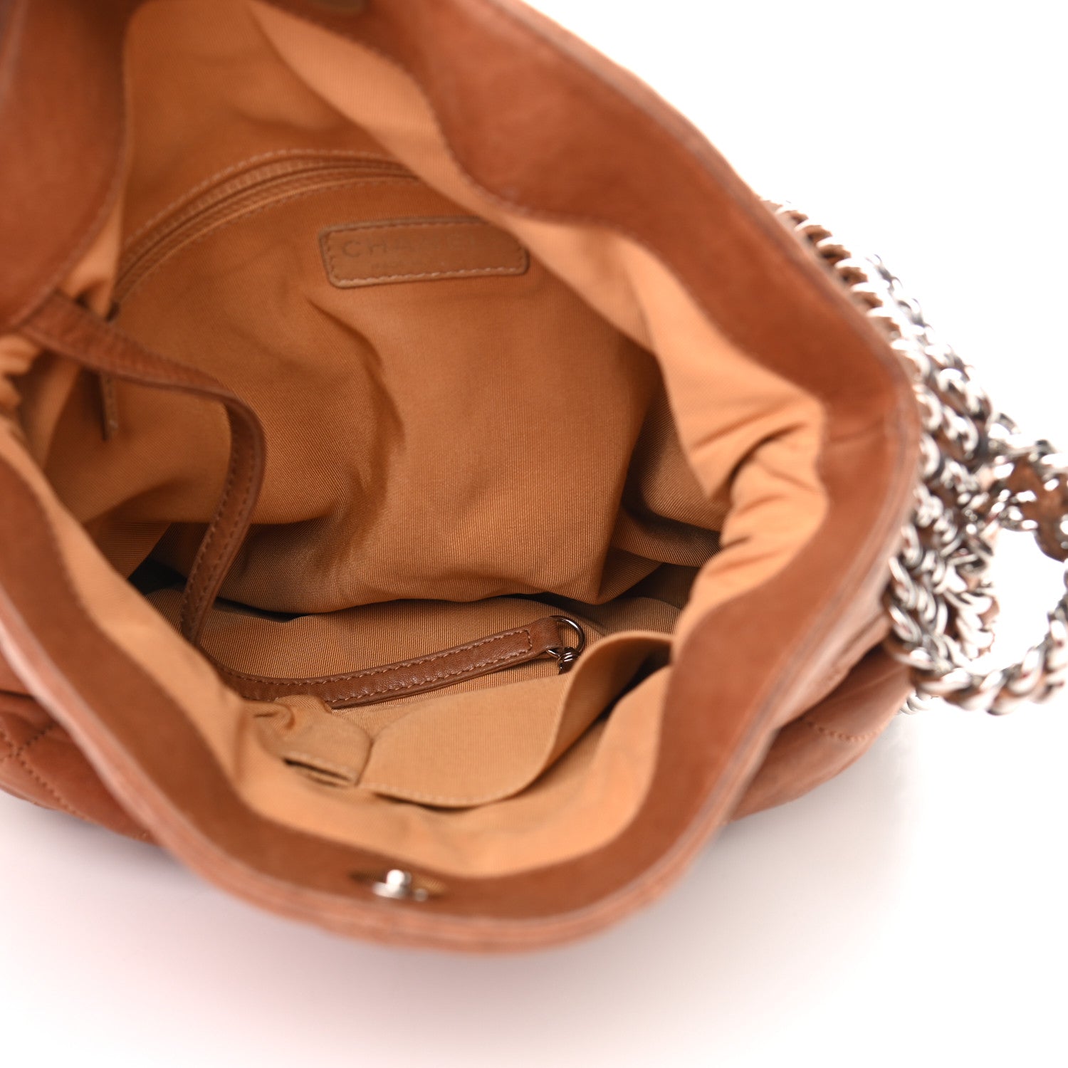Chanel Washed Lambskin Chain Around Hobo Beige 4 of 12