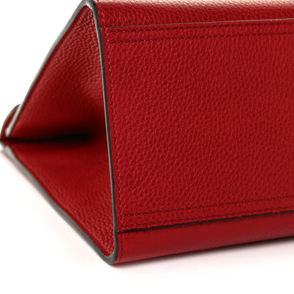 Gucci Calfskin Medium GG Marmont Top Handle Bag Vulcanic Red 8 of 9