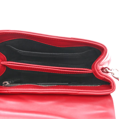 Saint Laurent Calfskin Y Quilted Monogram Toy Loulou Monogram Crossbody Bag Red 5 of 10