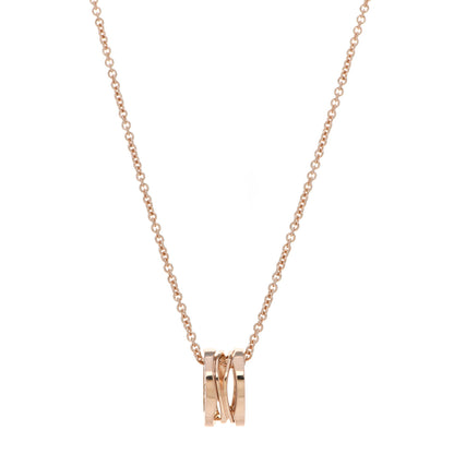 Bulgari 18K Rose Gold B.Zero1 Open Legends Pendant Necklace 1 of 7