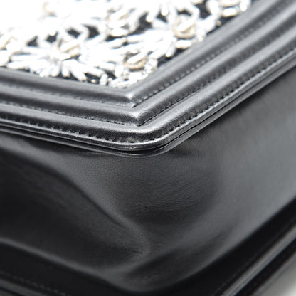 Chanel Lambskin Satin LED Metal Small Boy Flap Black 13 of 19