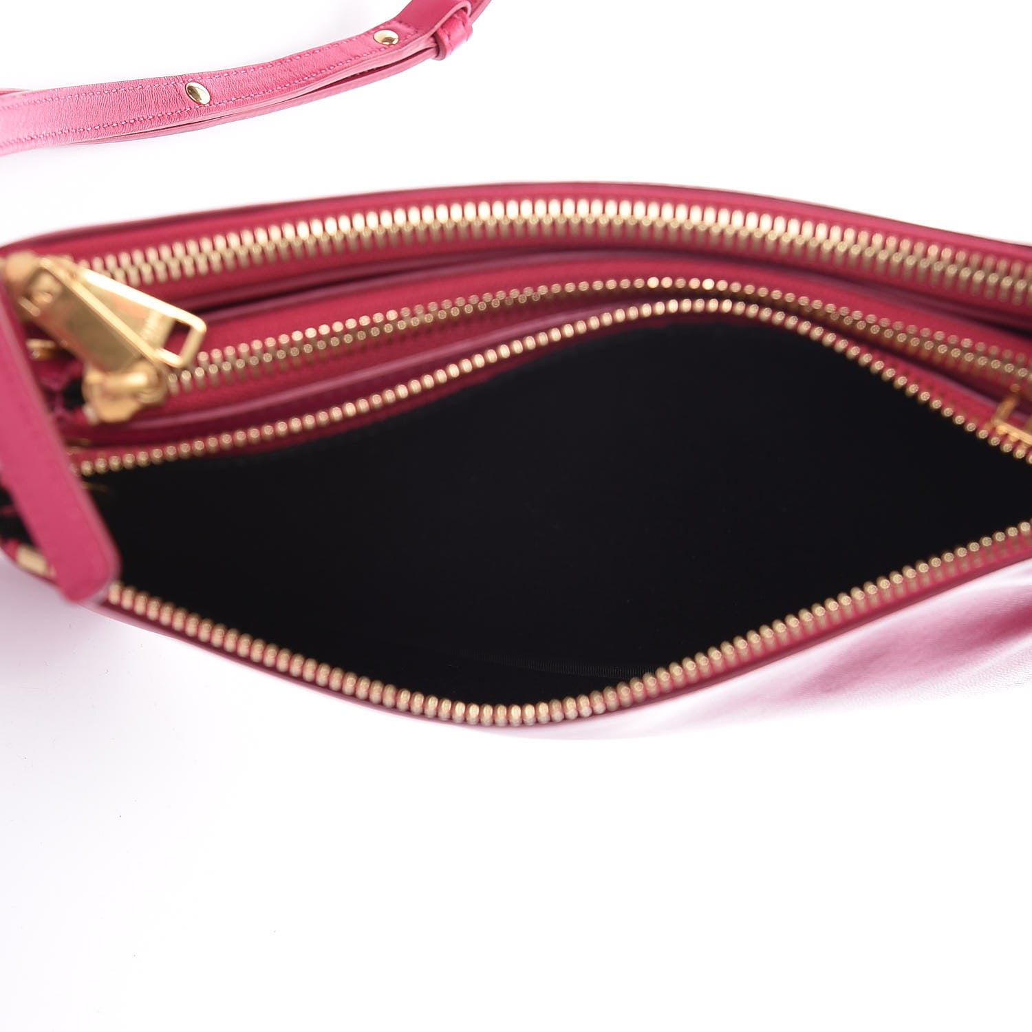 Celine Lambskin Small Trio Crossbody Bag Pink 5 of 11