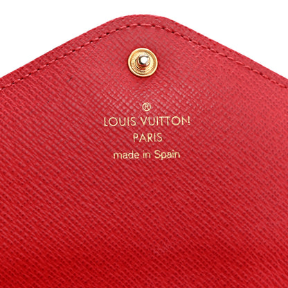 Louis Vuitton Damier Ebene Josephine Wallet Red 6 of 11