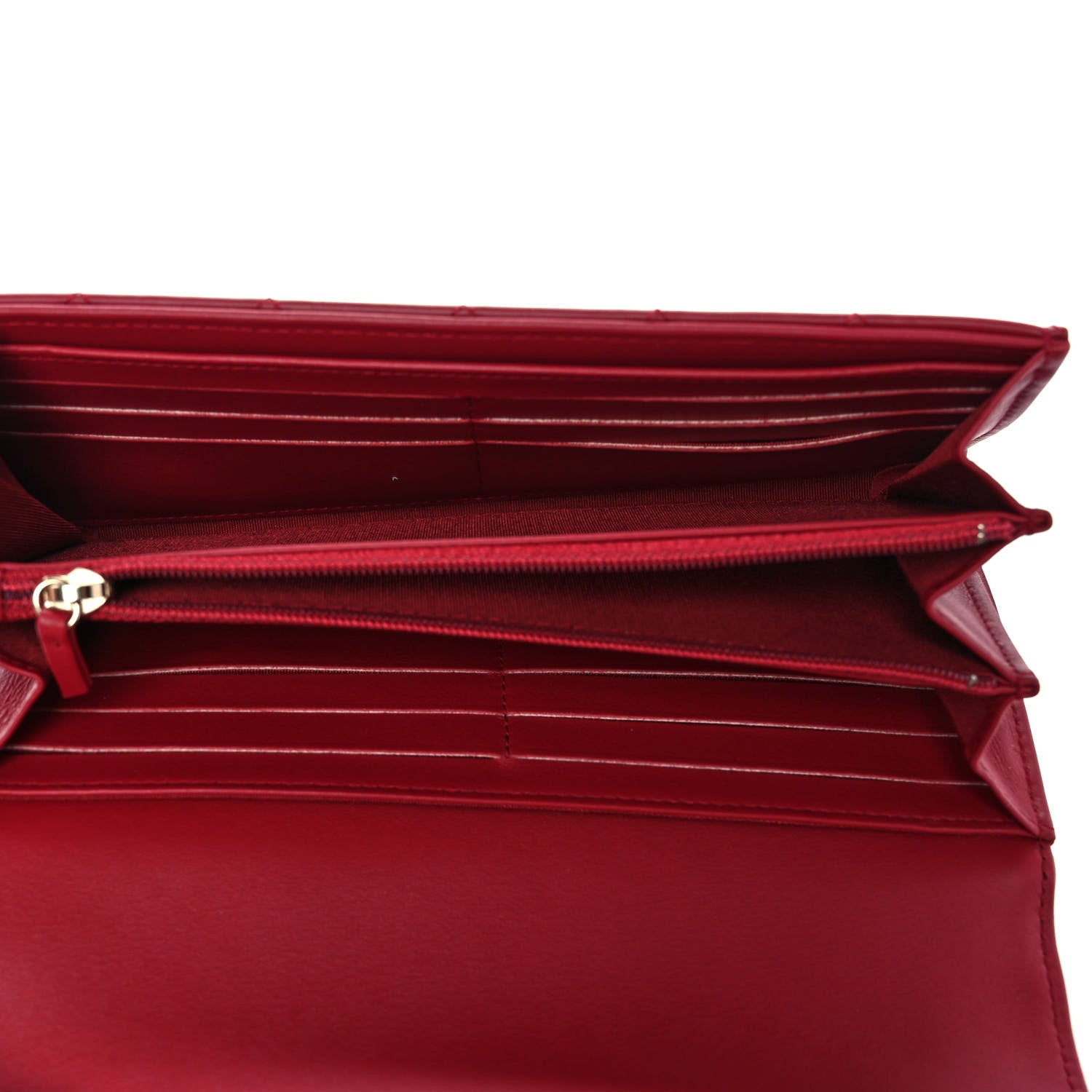 Chanel Lambskin Quilted Boy Flap Wallet Red 5 of 10