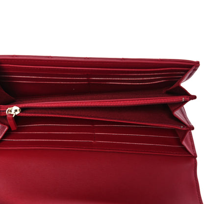 Chanel Lambskin Quilted Boy Flap Wallet Red 5 of 10