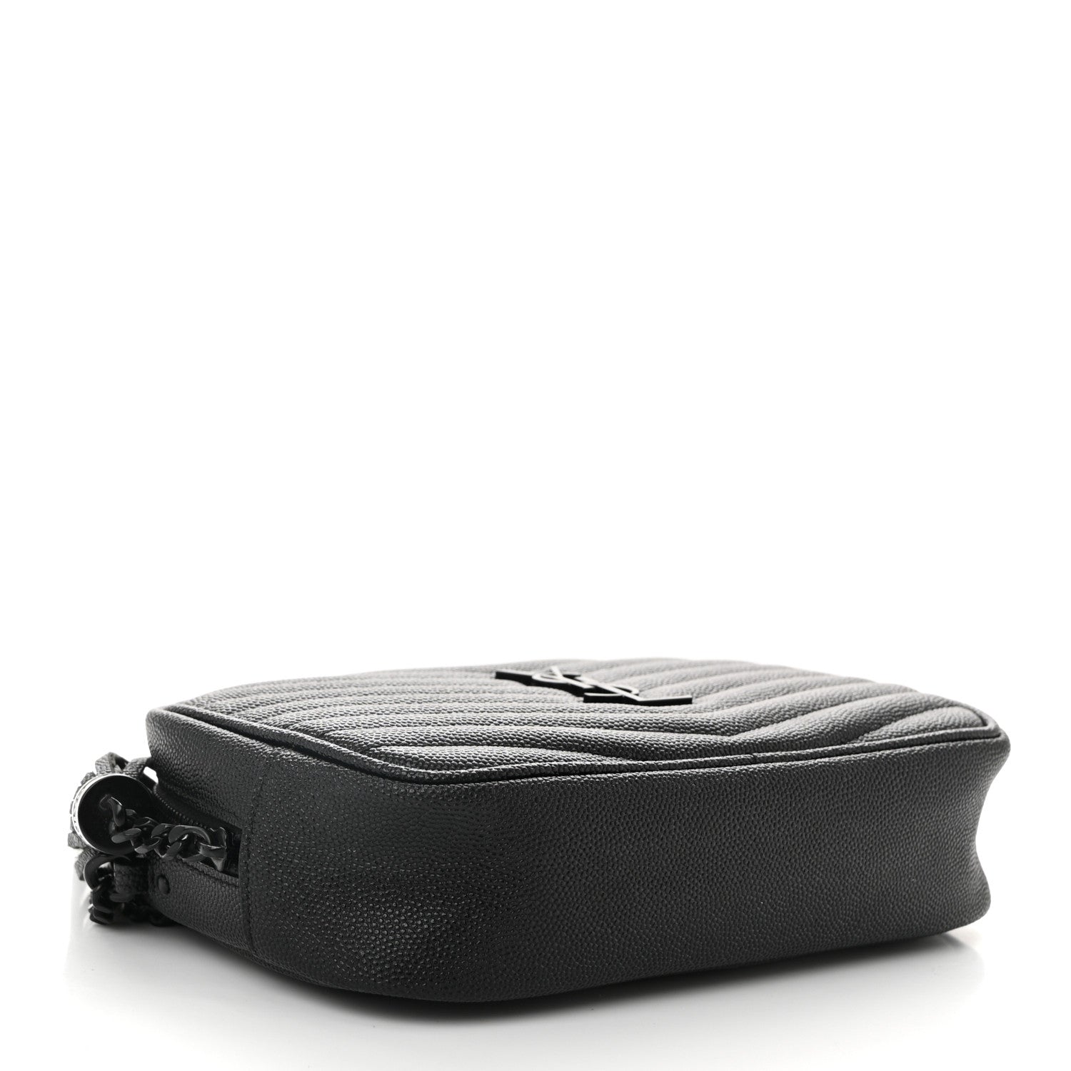 Saint Laurent Grain De Poudre Matelasse Monochrome Monogram Mini Lou Camera Bag Black 4 of 10