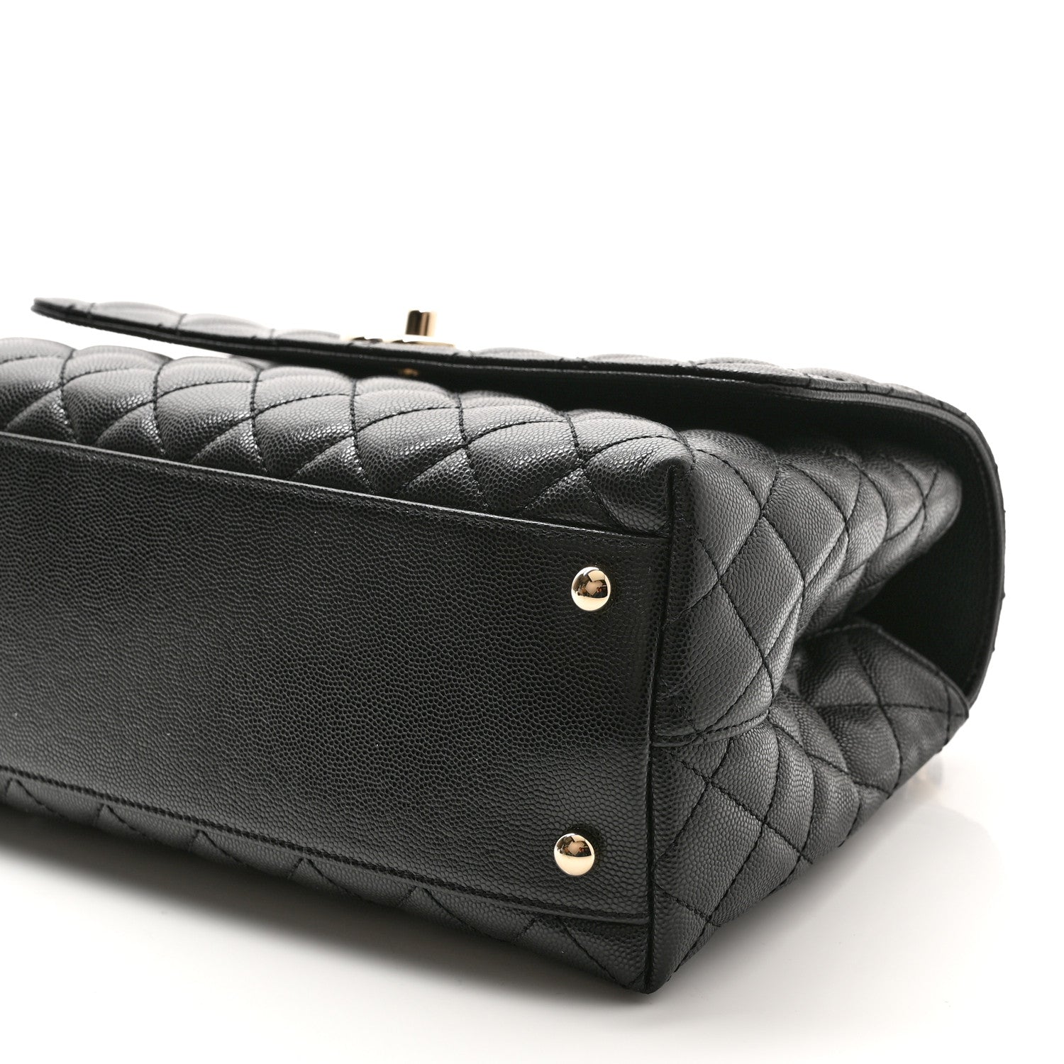 Chanel Caviar Quilted Small Coco Handle Flap Black 10 of 11