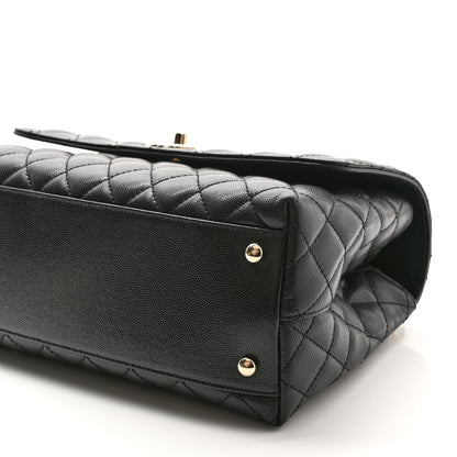 Chanel Caviar Quilted Small Coco Handle Flap Black 10 of 11