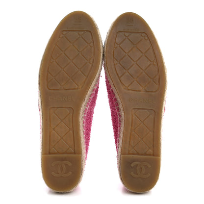 Chanel Fabric Grosgrain CC Espadrilles 38 Dark Pink Black 6 of 10