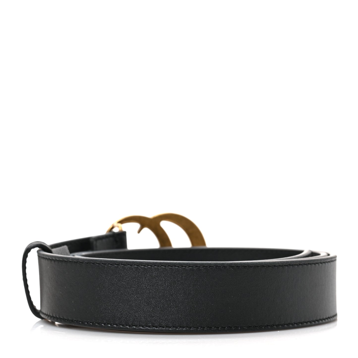 Moon Calfskin Double G 30mm Belt 90 36 Black