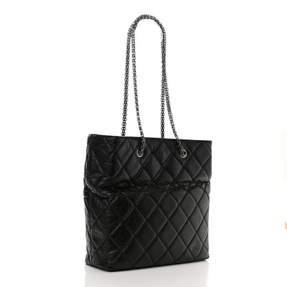 Chanel Aged Calfskin Quilted Reissue 2.55 Tote Black 2 of 9