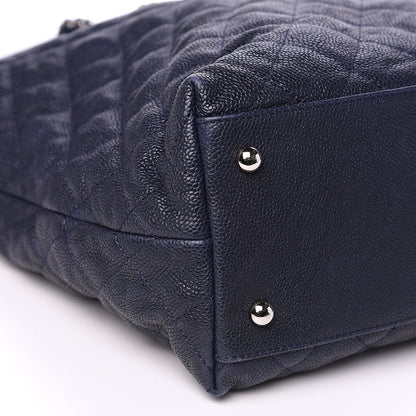 Chanel Caviar Quilted French Riviera Shoulder Bag Dark Navy Blue 9 of 13