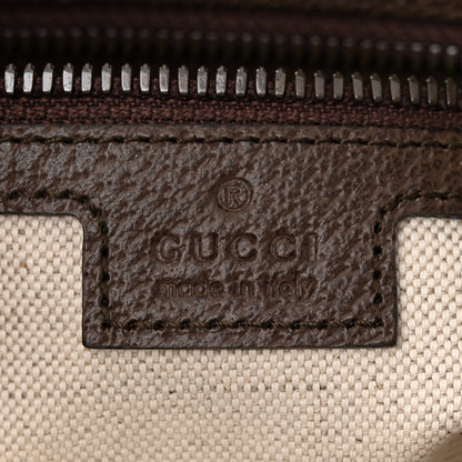Gucci GG Supreme Monogram Textured Dollar Calfskin Web Small Ophidia Half Moon Hobo Beige Ebony New Acero 6 of 11