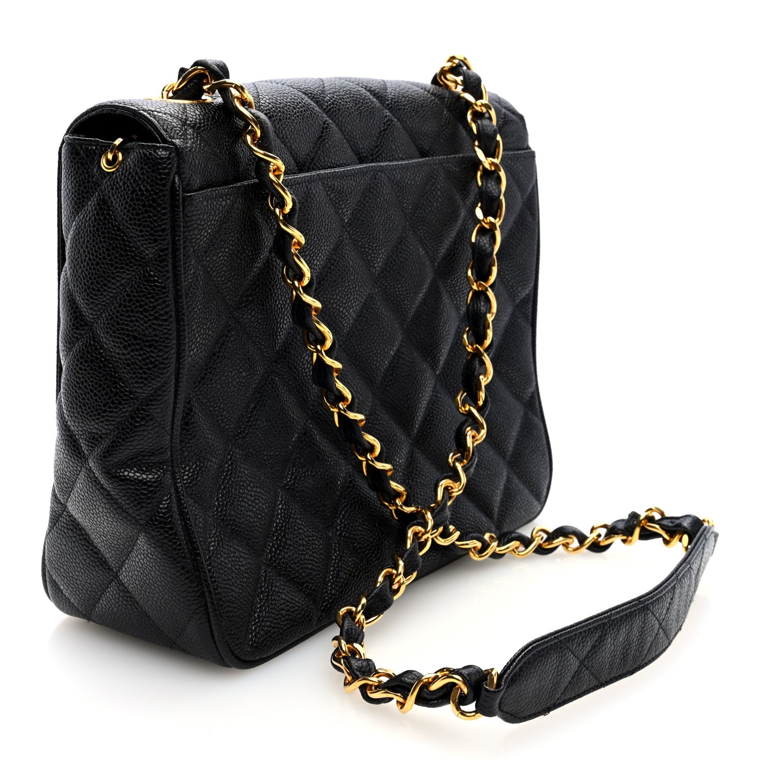 Chanel Caviar Quilted XL Single Flap Black 3 of 10