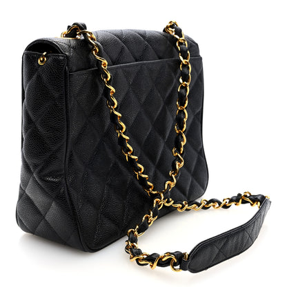 Chanel Caviar Quilted XL Single Flap Black 3 of 10