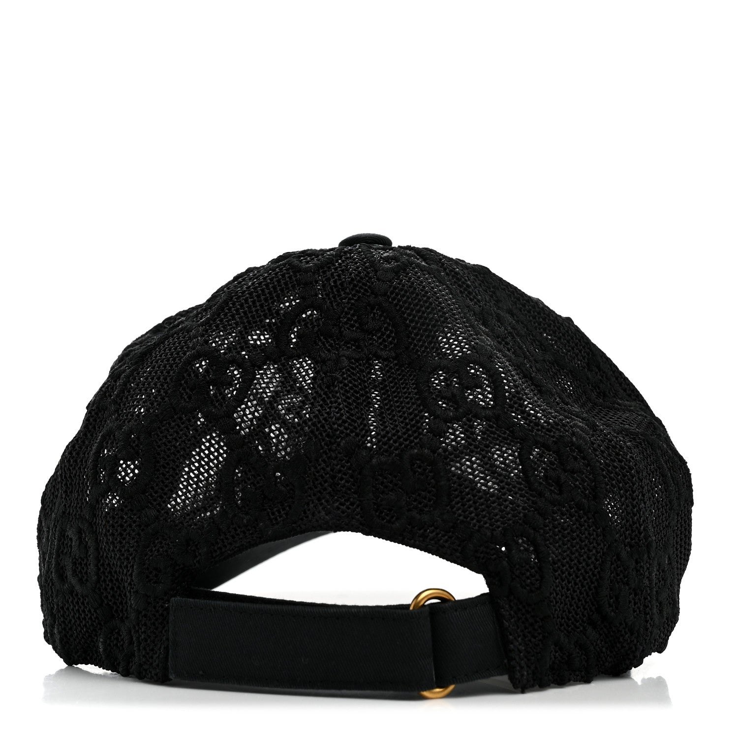Gucci Mesh GG Monogram Shivali Baseball Hat M Black 6 of 9