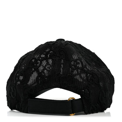 Gucci Mesh GG Monogram Shivali Baseball Hat M Black 6 of 9