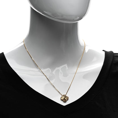 Van Cleef & Arpels 18K Yellow Gold Guilloche Vintage Alhambra Pendant Necklace 2 of 6