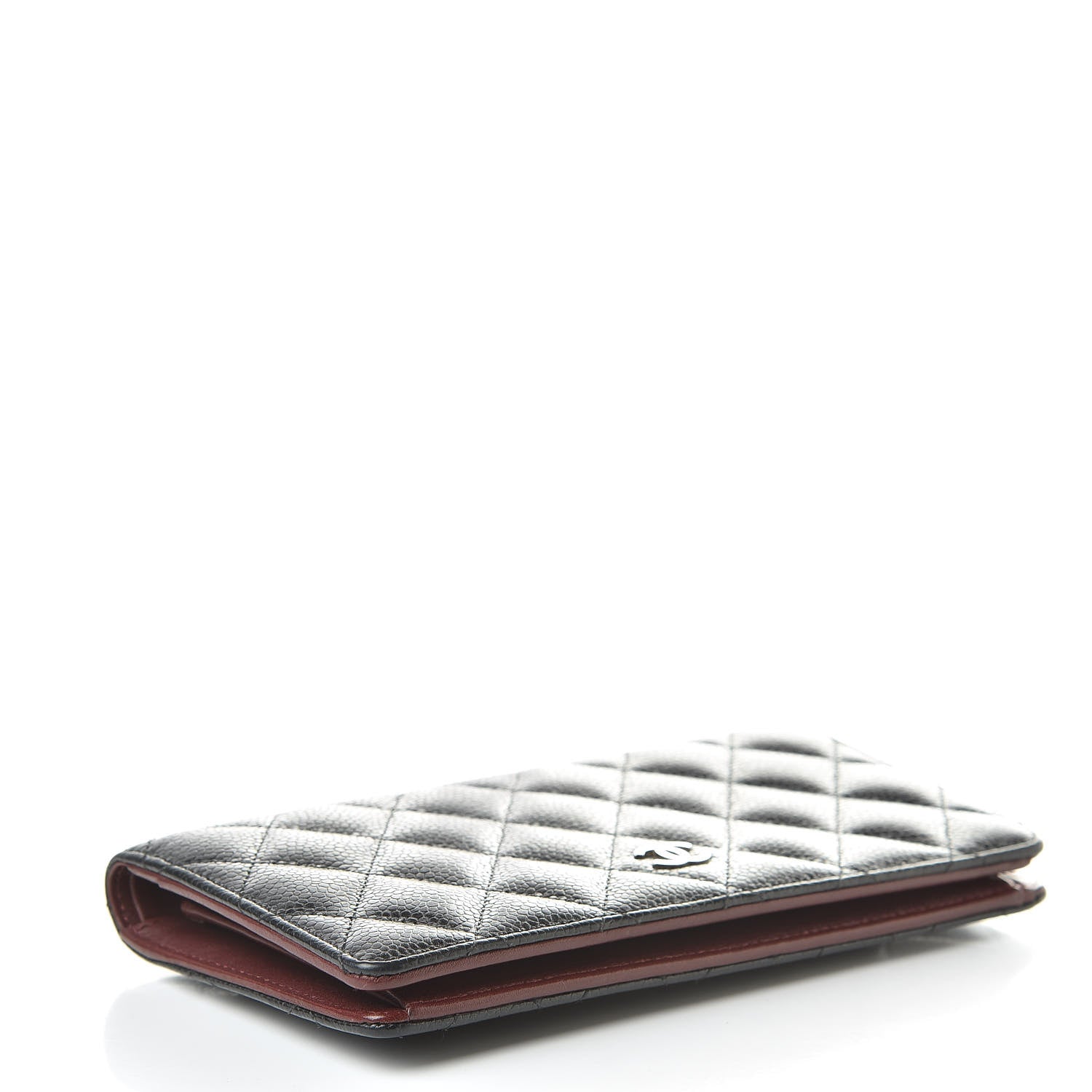 Chanel Caviar Quilted Yen Wallet Black 4 of 10