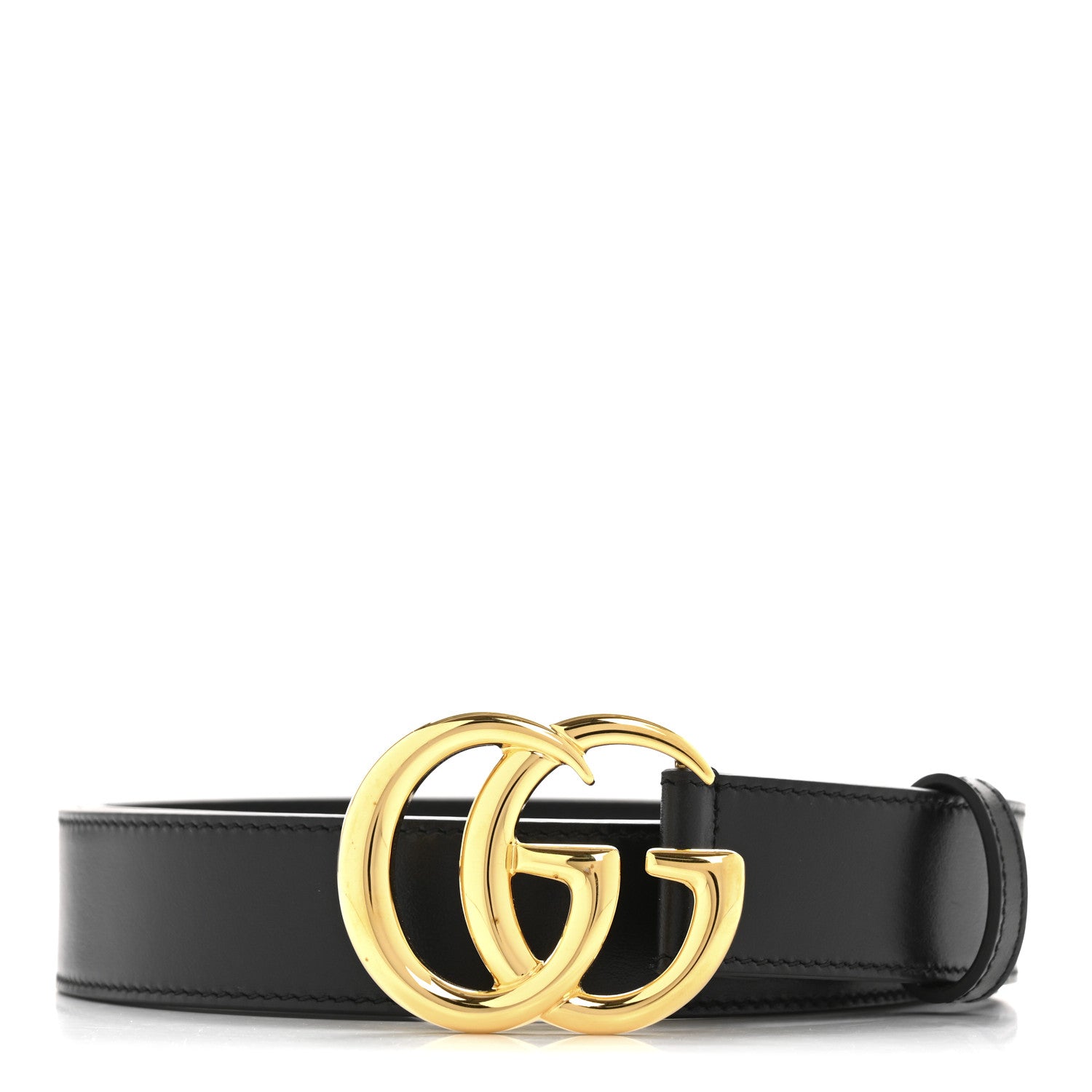 Gucci Calfskin Double G 30mm Belt 80 32 Black 1 of 7
