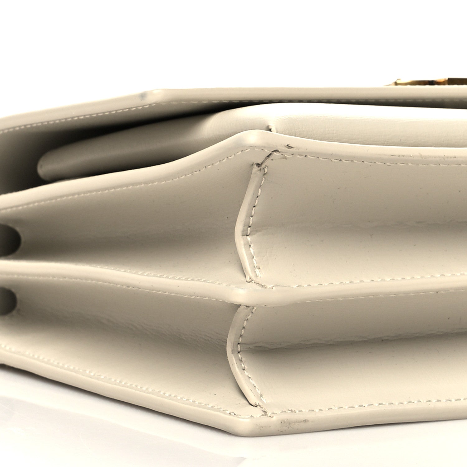 Saint Laurent Calfskin Medium Monogram Sunset Blanc Vintage 8 of 9