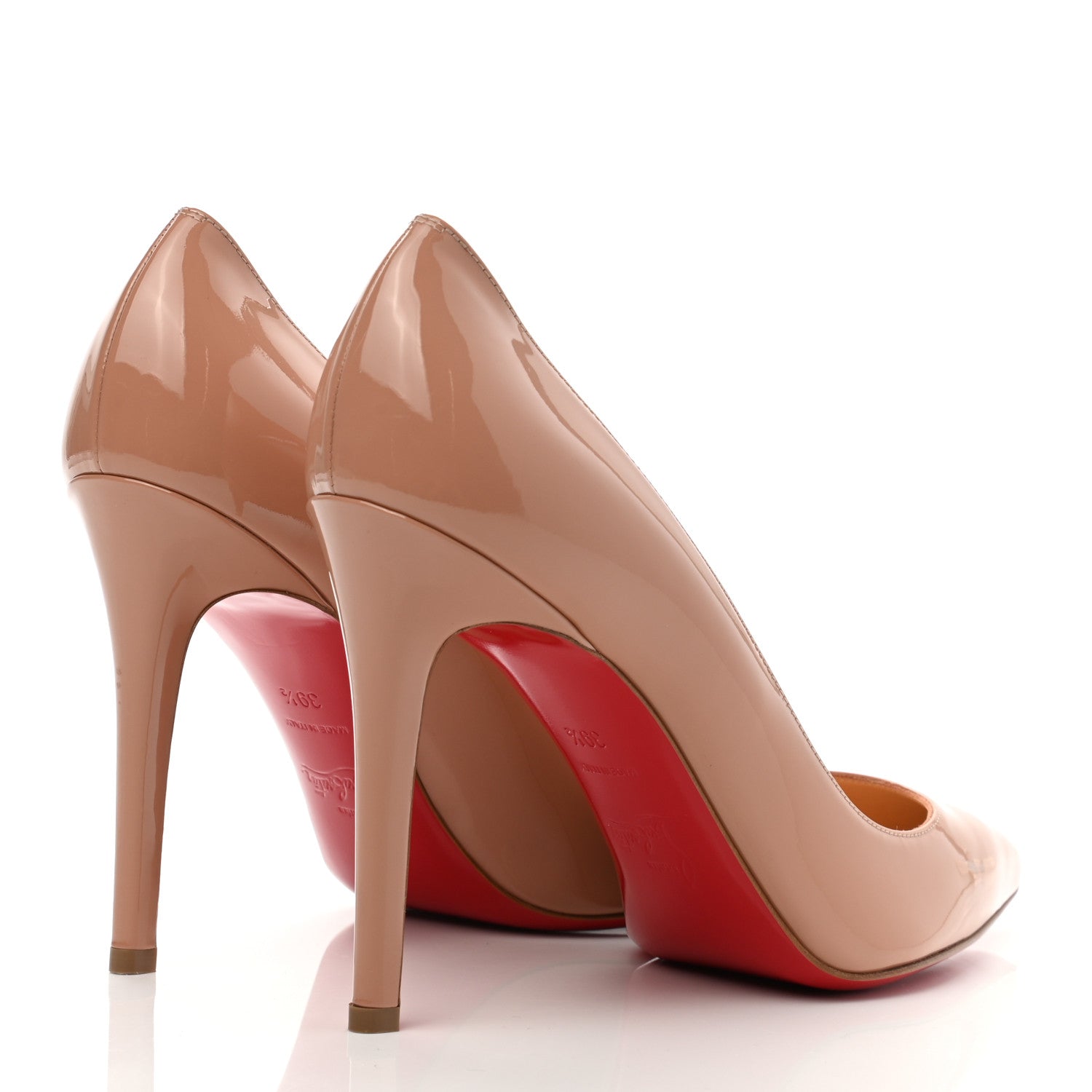 Christian Louboutin Patent Pigalle Follies 100 Pumps 39.5 Nude 4 of 9