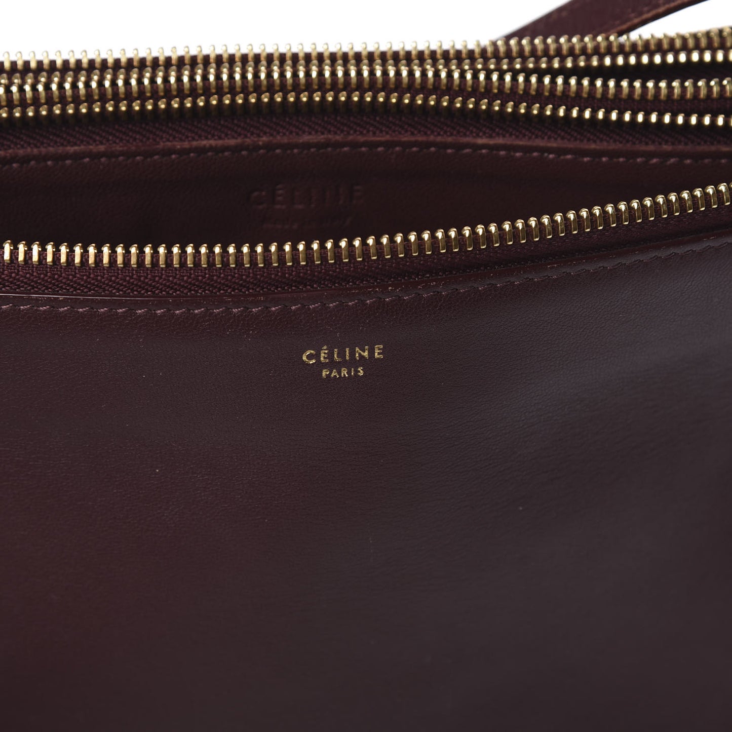 Lambskin Large Trio Crossbody Bag Burgundy