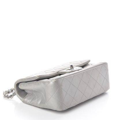 Chanel Metallic Lambskin Quilted Mini Rectangular Flap Silver 4 of 15