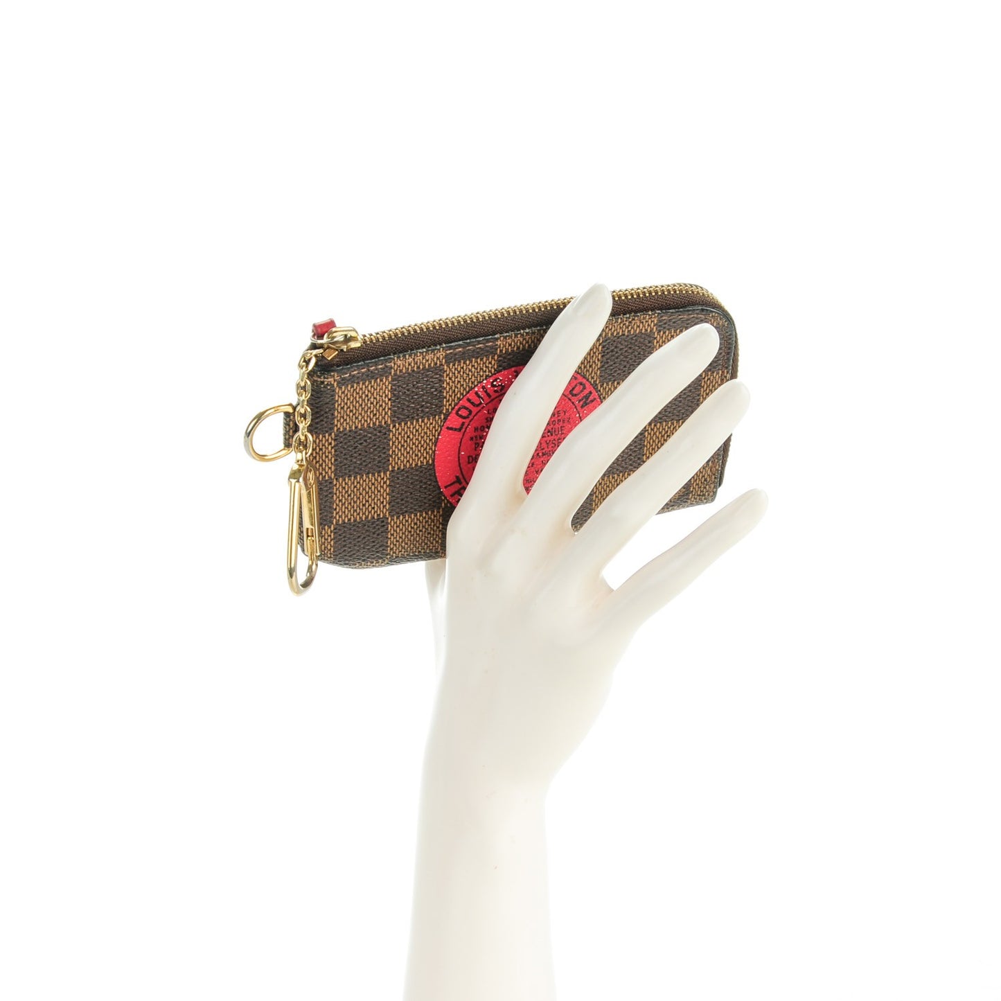 Damier Ebene Complice Trunks and Bags Key Pouch Red