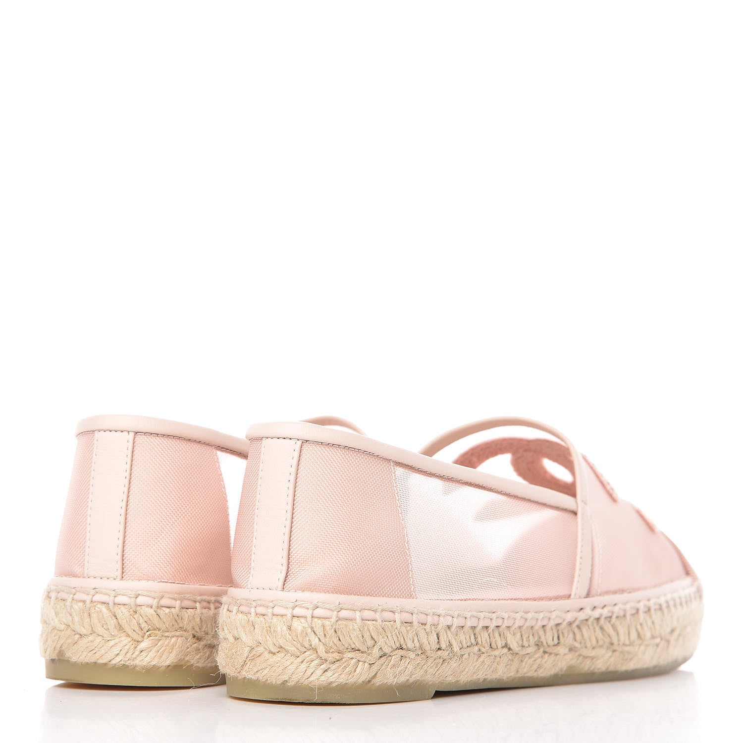 Chanel Mesh Grosgrain CC Espadrilles 38 Pink 4 of 10