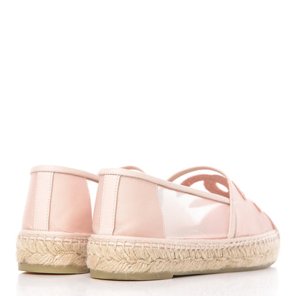 Chanel Mesh Grosgrain CC Espadrilles 38 Pink 4 of 10