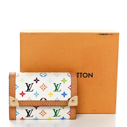 Louis Vuitton Monogram Multicolor Porte-Monnaie Plat Coin Purse White 7 of 7